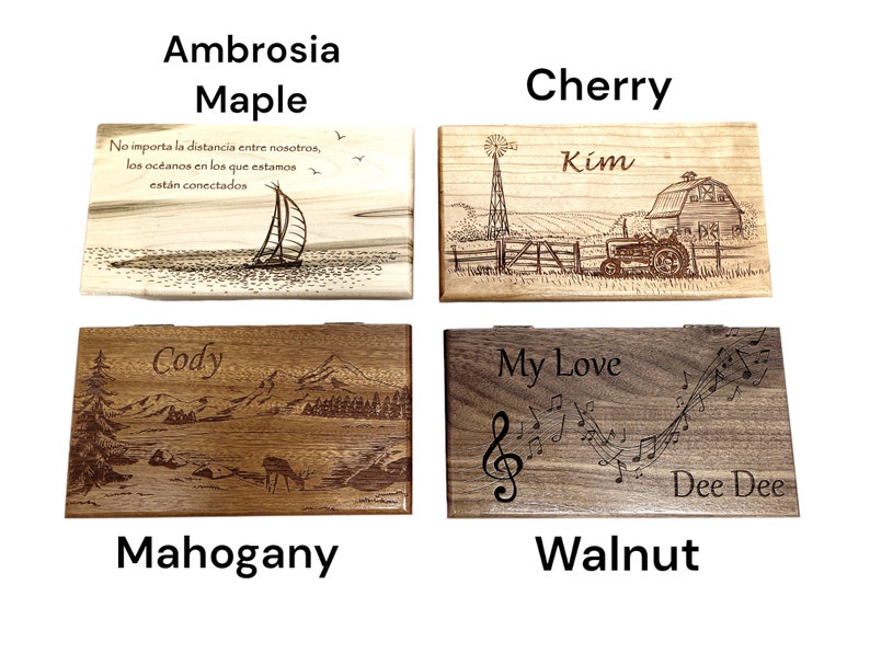 Music Box Choose Your Song Add Text, Custom Treble Clef Personalized Laser Engraved Wood Music Box, Gift for Music Teacher, Orchestra Gift image 9