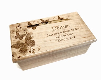 Personalized Electronic Butterfly Music Box ANY Song,Custom Music Jewelry Box,MP3 Music Box,Laser Engraved Digital Music Box