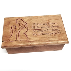 Personalized Mother Daughter Electronic Music Box ANY Song,Custom Music Jewelry Box,Laser Engraved Digital Music,Gift for Mom Daughter