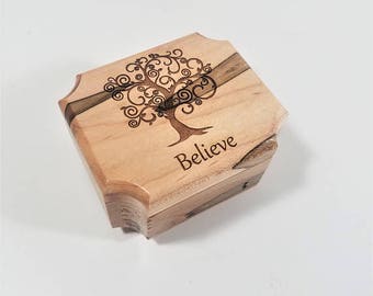 Scatola per anelli a forma di albero personalizzata, scatola per anelli di nozze personalizzata, scatola per anelli di fidanzamento in legno, scatola per portafedi, scatola per anelli a forma di albero, portafedi, scatola con albero della vita