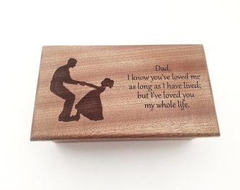 Personalized Father Daughter Dancing Electronic Music Box ANY SONG, Custom Song Hand Made Wood Music Box, Father of the Bride Gift