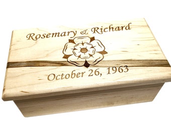 Music Box Choose Your Song Add Text, Edelweiss Flower Personalized Custom Wood Music Jewelry Box, Edelweiss Song, Sound of Music Box