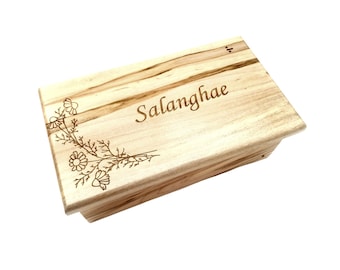 Personalized Music Box Choose Your Song,Laser Engraved Mother's Day Music Box, Daughter Gift, Little girls music box, flower music box