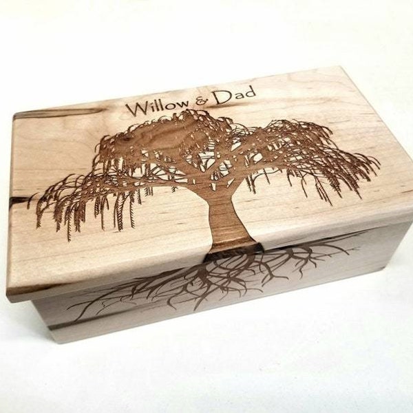 Personalized Electronic Weeping Willow Tree of Life Music Box ANY Song, Tree of Life Music Jewelry Box, Laser Engraved Digital Music Box