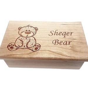 Music Box Choose Your Song Add Text, New Baby Music Box, Teddy Bear Music Box, Baby Shower Gift, Baby Memorial Gift, Baby Memorial Music Box