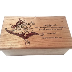 Arabian Wind Up Music Box, Childrens Music Box, Jasmine Music Box, Aladdin Jewelry Box, A Whole New World