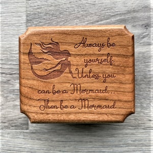 Personalized Be A Mermaid Music Box, Part of Your World, Custom Childrens Music Box, Ariel Music Box, Mermaid Music Box, Be Yourself Mermaid
