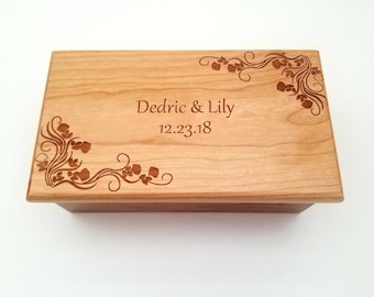 Personalized Electronic Music Box ANY Song,Custom Music Jewelry Box,MP3 Music Box,Laser Engraved Digital Music Box,Couples Music Box,Wedding