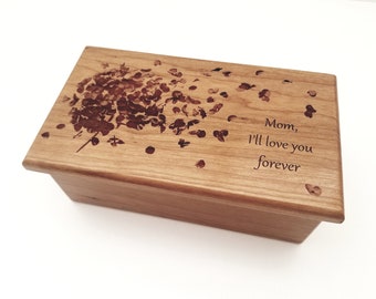 Personalized Hydrangea Floral Music Box Choose Your Song, Laser Engraved Music Box, Unique Gift for Her, 5 Year Anniversary Gift