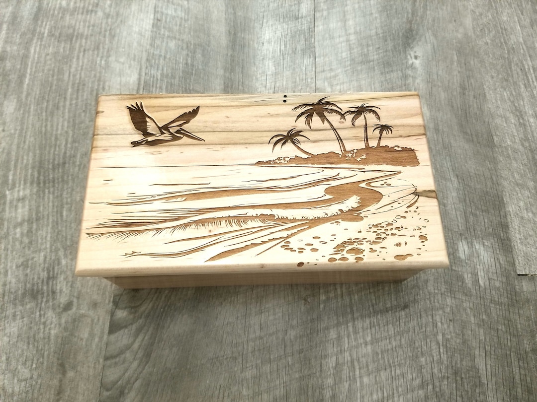 Personalized Electronic Beach Scene Music Box ANY SONG, Custom Song