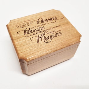 Personalized Life was a Blessing Mini Music Box, Music Box Choose Your Song, Hand Made Small Life Blessing Music Box, Custom Wood Music Box