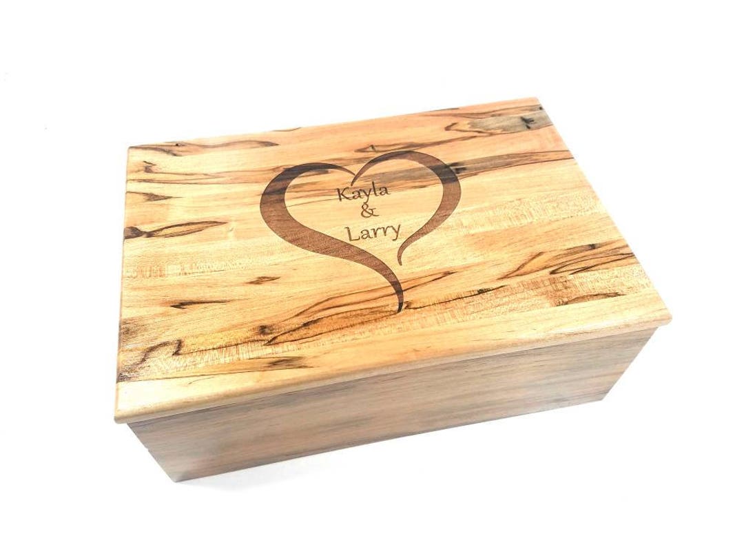 Custom Personalized Keep Sake Box,12x8x4 Engraved Memory Wood Box