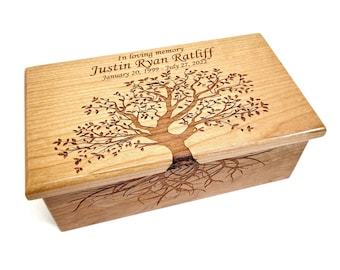 Tree of Life Custom Music Box, Engrave Your Text, Choose your song, Laser Engraved Music Box, Sentimental Gift, Tree of Life Memory Box