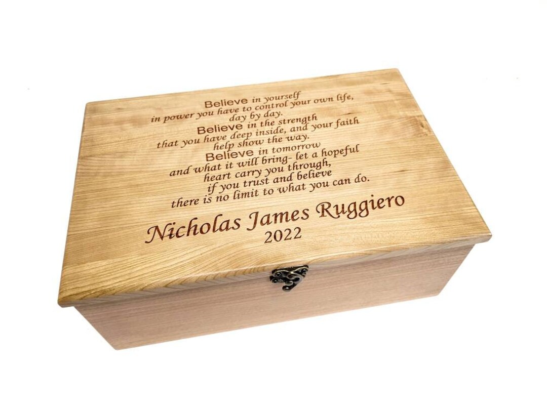 Custom Personalized Beleive Poem Graduation Memory Box Keepsake Box Custom Personalized Beleive Poem Graduation Memory Box Keepsake Box