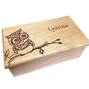 Owl Music Box Choose Your Song Personalized with your text,Laser Engraved Music Box, Wizard Gift, Unique Personalized Gift