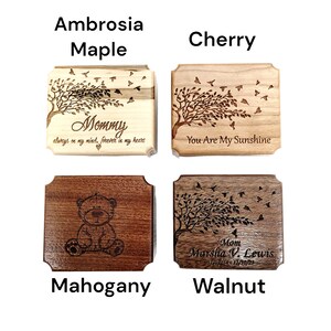 Personalized Rose Ring Box, Custom Wedding Ring Box, Wood Engagement Ring Box, Ring Bearer Box, Beauty and the Beast Ring Box, Ring Holder image 8