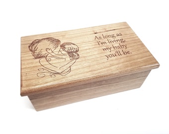 Personalized Mother Daughter Music Box Choose Your Song, Laser Engraved Music Box, Unique Gift for Her, Mother Gift to Daughter, Bride Gift