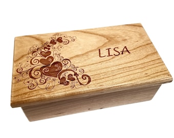 Heart Music Box Choose Your Song Add Text, Personalized Laser Engraved Music Box, Unique Wedding Gift, Unique Anniversary Gift