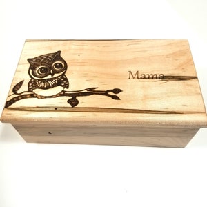 Personalized Owl Music Box Choose Your Song,Gift for Her,Laser Engraved Music Box, Owl Music Box, Graduation Gift, Unique Personalized Gift image 4