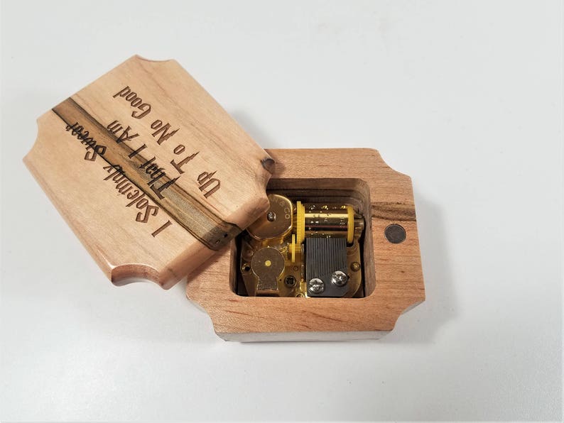 Personalized Mountains Music Box Choose Your Song Wood Windup Etsy