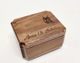 Personalized Butterfly and Name Mini Music Box, Music Box Choose Your Song, Hand Made Small Butterfly Music Box, Granddaughter gift