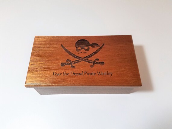 Personalized Pirate Music Box Davy Jones Lullaby Laser Etsy