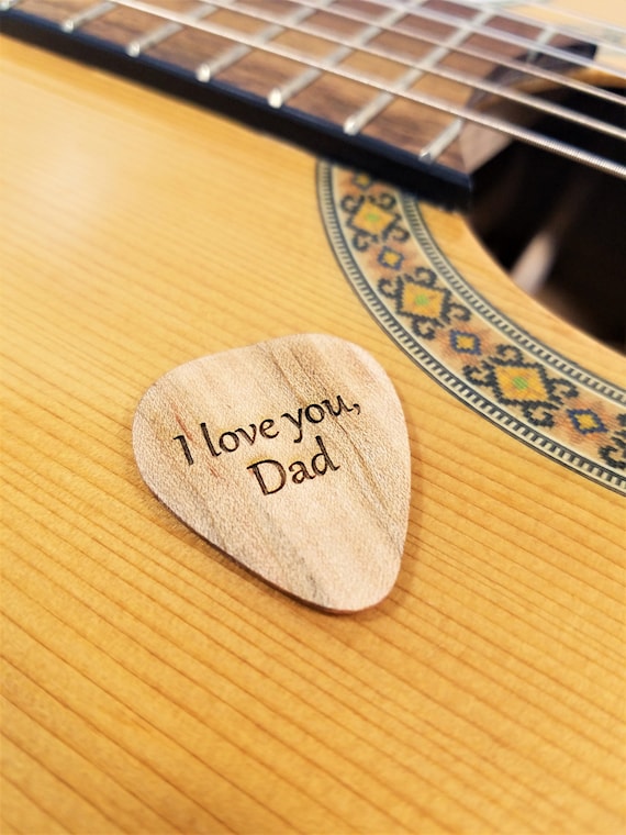 Médiator personnalisé papa Je t'aime, cadeau guitare unique pour papa,  cadeau fête des pères, cadeau père de la mariée, médiators pour papa -   France