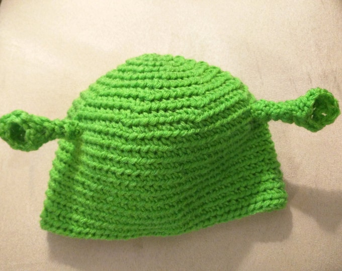 Shrek Crocheted Hat
