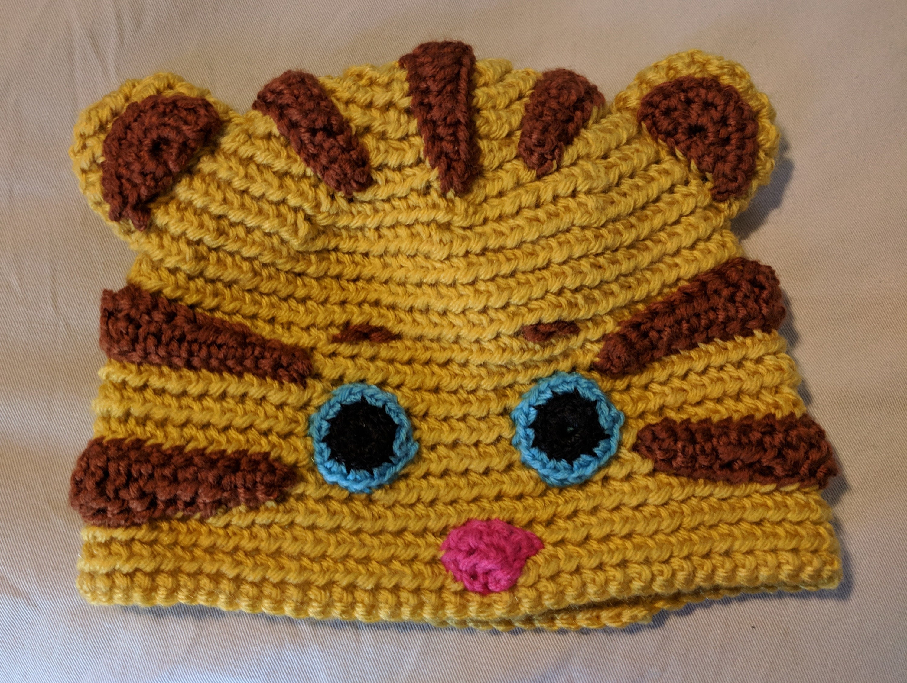 Daniel Tiger Crocheted Hat - Etsy