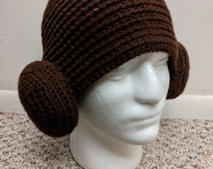 Princess Leia Crocheted Hat