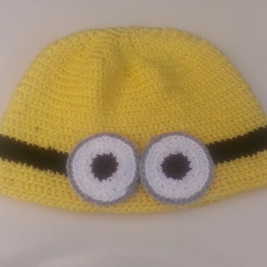 Yellow or Purple Minion Crocheted Hat