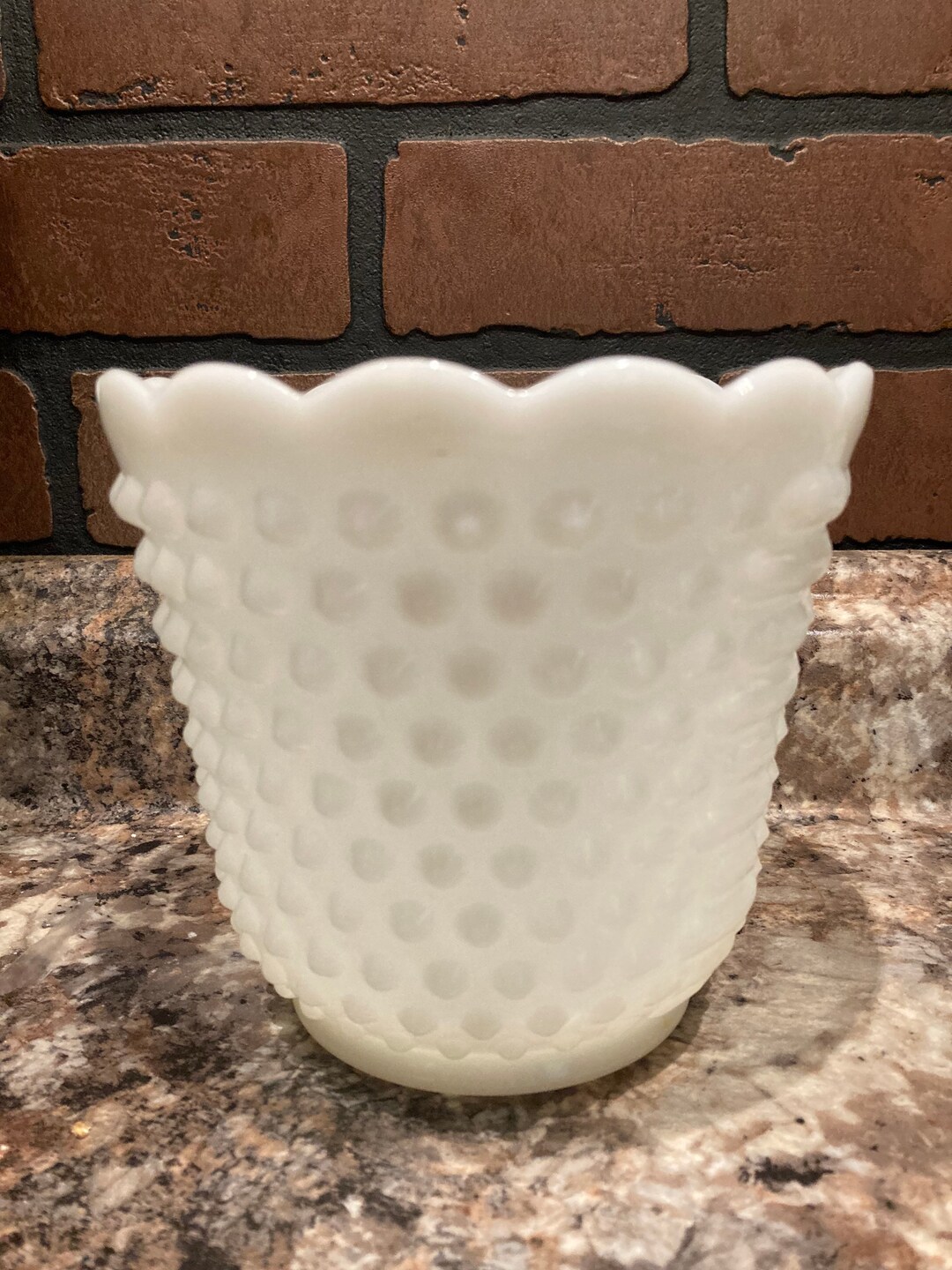 Hobnail Milk Glass Bowlnull