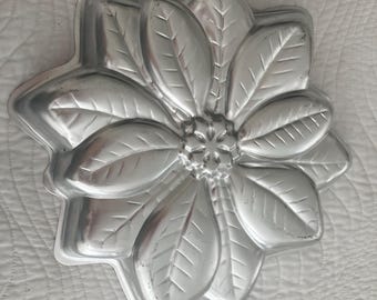 Molde para pasteles vintage Wilton con forma de flor de Pascua para Navidad