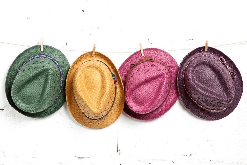 Light green fedora hat Sun hats for women decorated with a Etsy