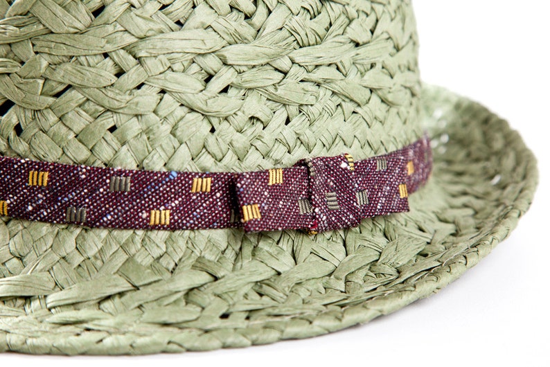 Light green fedora hat Sun hats for women decorated with a Etsy