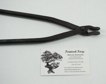 Light weight flat jaw tongs, Low cost start up tongs, small stock tongs, sheet stock tong, Hand made in USA, Blacksmith tong, hand crafted