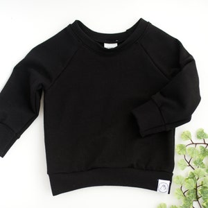 Black Baby and Toddler Crew Neck Sweatshirt