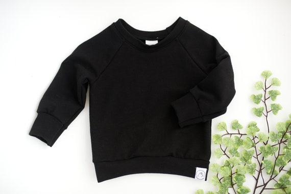 Black Baby and Toddler Crew Neck Sweatshirt Etsy Canada