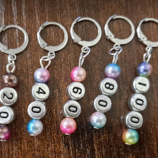 Numbered Stitch Markers - Multiples of 20 up to 100