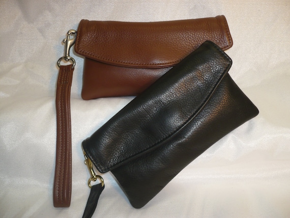 soft leather clutch
