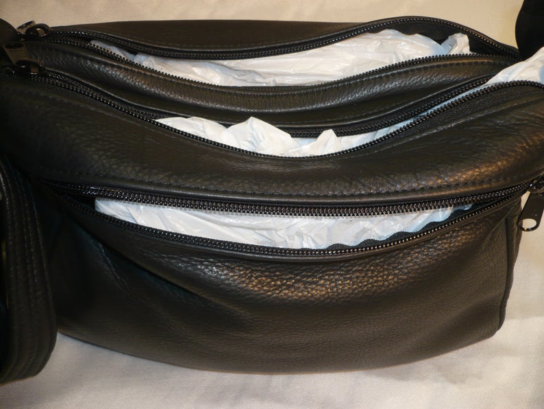 Soft leather multi compartment crossbody and shoulder bag. Etsy