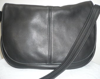 LARGE LEATHER CROSSBODY Handbag  Saddle Bag Style #169