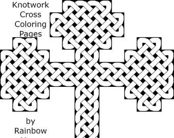 Celtic Cross Coloring Pages - Etsy