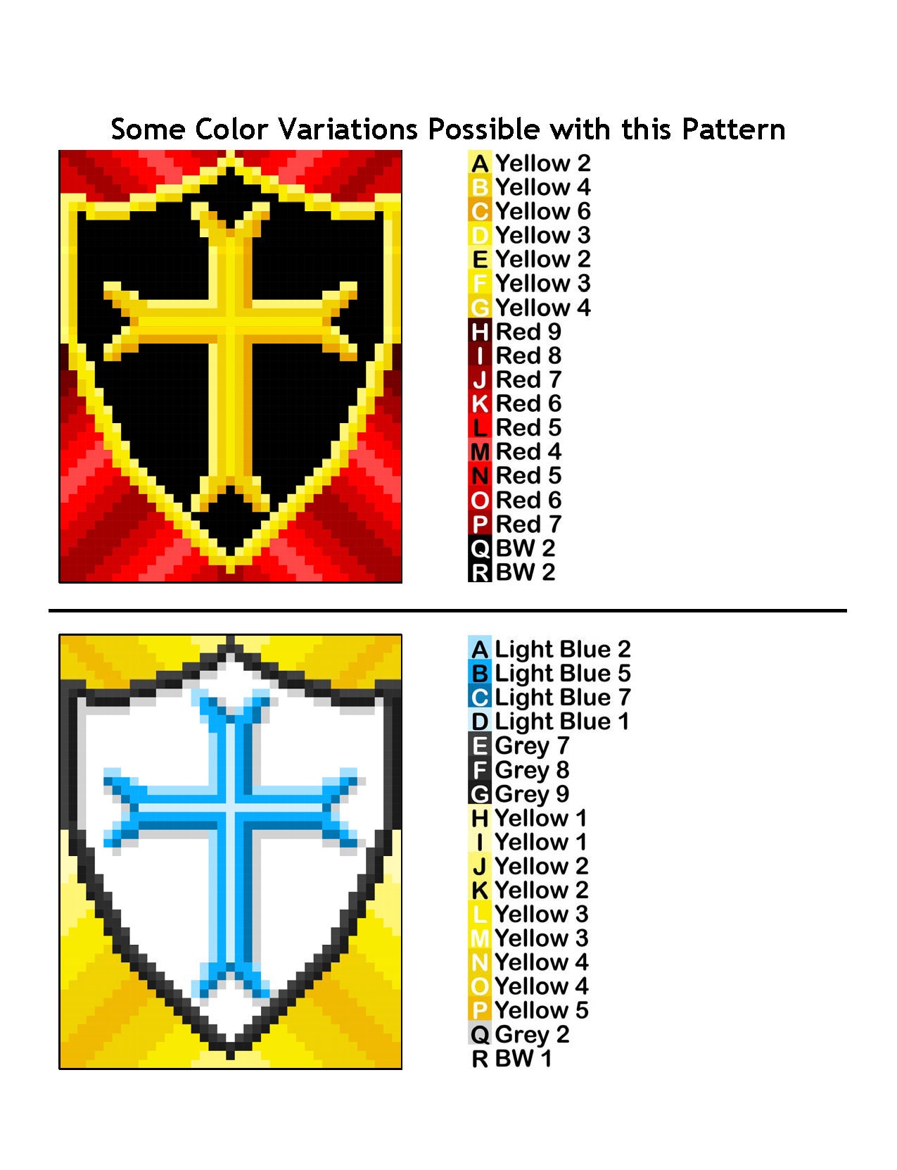 0193 Templar Cross Shield Quilt Pattern - Etsy