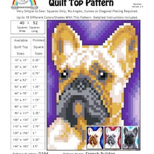 0194 French Bulldog Quilt Pattern
