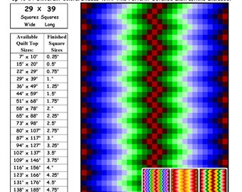 0007 Rainbow Vibrations Quilt Pattern