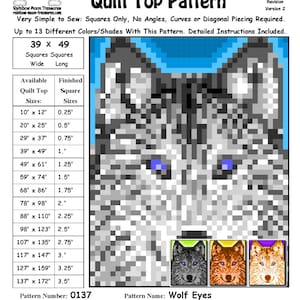 0137 Wolf Eyes Quilt Pattern