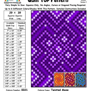 0021 Twisted Maze Quilt Anleitung