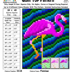 0118 Flamingo Quilt Pattern