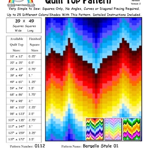0112 Bargello Style 01 Quilt Pattern